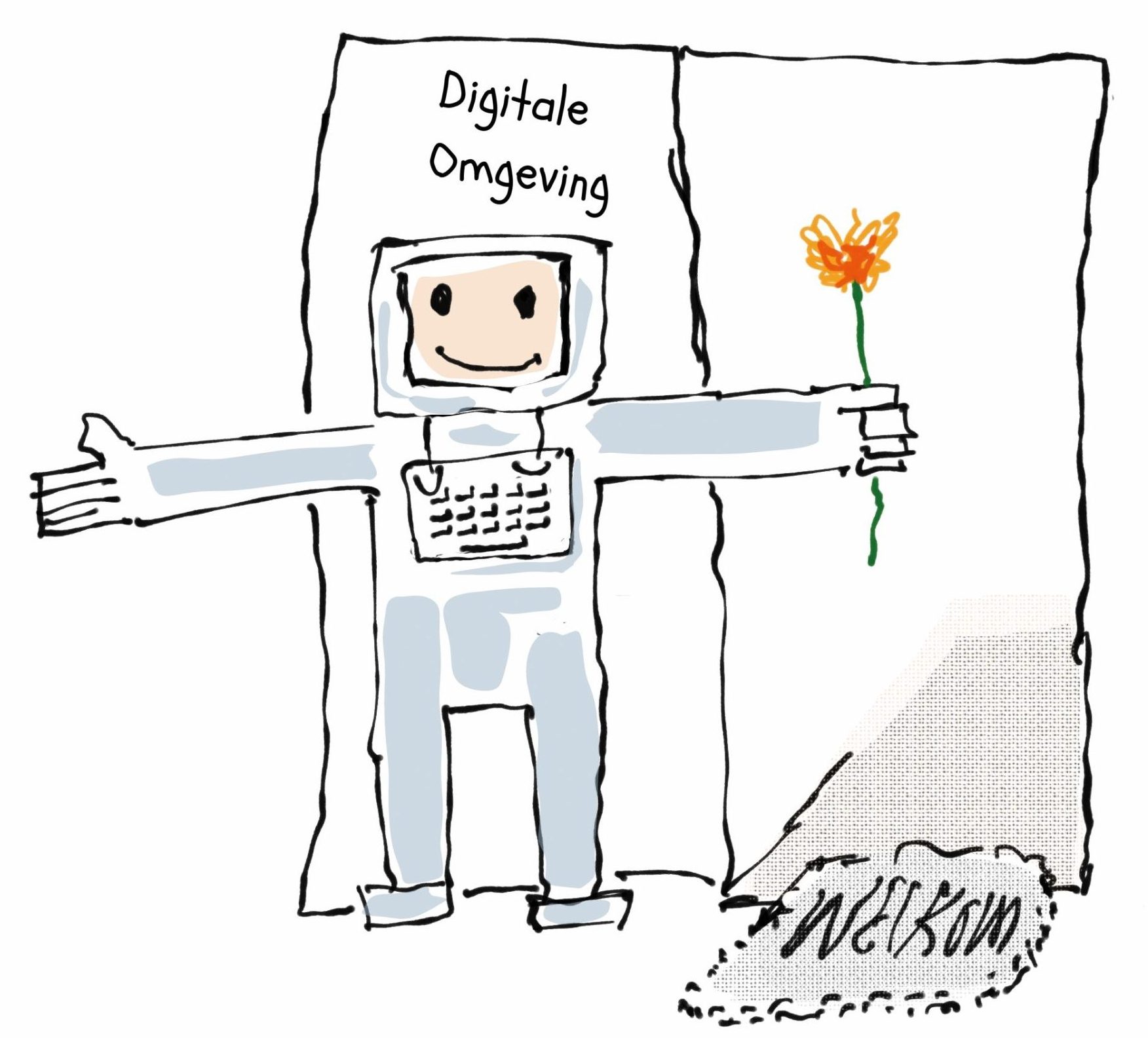 cartoon warm welkom